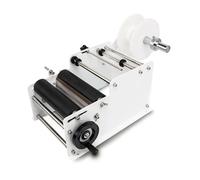 Etichettatrice manuale for bottiglie, macchina for etichette semiautomatiche regolabili for bottiglie di vetro e metallo aziendali MT30 per l'ufficio logistico(Naturel White)