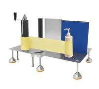 Etichettatrice manuale per bottiglie ad altezza regolabile, applicatore in alluminio per bottiglie rotonde e quadrate, ideale per logistica e vendita al dettaglio