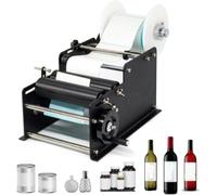 Etichettatrice manuale per bottiglie, applicatore semiautomatico regolabile per adesivi, ideale per bottiglie in metallo e plastica, facile da usare ed efficiente