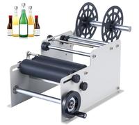Etichettatrice manuale per bottiglie, etichettatrice autoadesiva per bottiglie di vetro/plastica, larghezza etichetta