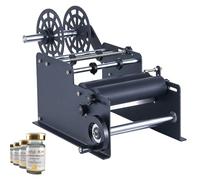Etichettatrice manuale per bottiglie, etichettatrice rotonda, larghezza regolabile 10-130 mm e lunghezza 10-300 mm, materiale durevole, facile da installare per le industrie farmaceutiche e delle