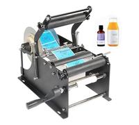 Etichettatrice manuale per bottiglie, etichettatrice rotonda semiautomatica, larghezza regolabile 10-110 mm, lunghezza 10-300 mm, 15-30 bottiglie/minuto per bottiglie di vetro plastica e metallo