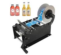 Etichettatrice manuale per bottiglie per l'industria alimentare e delle bevande, applicatore di adesivi efficiente con velocità regolabile, ideale per piccole imprese e servizi di catering