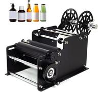 Etichettatrice manuale per bottiglie rotonde, 30 etichette/applicatore di etichette regolabile semiautomatico minimo per bottiglie da 15-120 mm