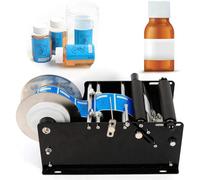 Etichettatrice manuale per bottiglie rotonde, applicatore semiautomatico regolabile per etichette per etichettatura efficiente delle bottiglie