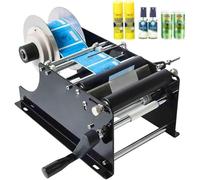 Etichettatrice manuale per bottiglie rotonde, macchina imballatrice per etichette con manico, applicatore di etichette 30 volte/minuto per bottiglie di vetro rotonde