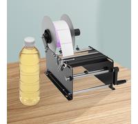 Etichettatrice manuale rotonda per bottiglie, applicatore manuale per etichette, etichettatrice regolabile, etichettatrice per bottiglie rotonde con diametro da 0,79 a 4,72 pollici