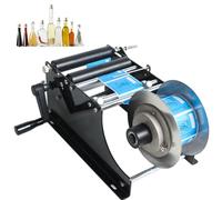 Etichettatrice manuale/semiautomatica per bottiglie rotonde per un'applicazione efficiente dell'adesivo su contenitori rotondi