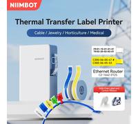 Etichettatrice Niimbot B18 con nastro Stampante per etichette portatile Bluetooth Supporto stampa a colori per casa, ufficio, piccole imprese all'aperto