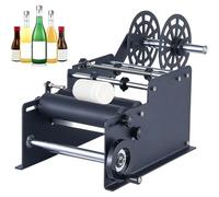 Etichettatrice per bottiglie rotonde, Applicatore di etichette per imbottigliamento manuale, Etichettatrice per etichette adesive, Larghezza etichetta 10-130mm, Applicatore di etichette per bottiglie