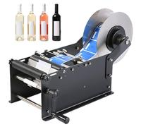 Etichettatrice per bottiglie rotonde, applicatore semiautomatico regolabile per etichette autoadesive, 30 pezzi/min, compatibile con etichette larghe 10-110 mm e lunghe 10-300 mm