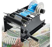 Etichettatrice per bottiglie rotonde - Stampante per etichette adesive manuali per lattine, plastica, vetro - Dispositivo di incollaggio di dimensioni regolabili per un'applicazione efficiente