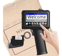 Etichettatrice portatile da 4,3 pollici, stampante a getto d'inchiostro portatile che supporta oltre 40 lingue e metodi di immissione per testo/codice QR/codice a barre ecc.,Machine+Cartridge