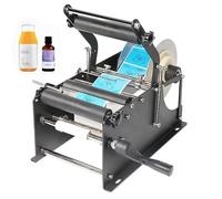 Etichettatrice semiautomatica per bottiglie, applicatore manuale di etichette con barra di pressatura, larghezza regolabile 10-110 mm, lunghezza 10-300 mm, 15-30 bottiglie/min per lattine, bottiglie