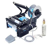 Etichettatrice semiautomatica per bottiglie rotonde, applicatore di etichette per bottiglie cilindriche da 20-100 mm, da tavolo
