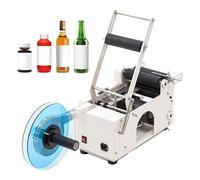 Etichettatrice semiautomatica per bottiglie rotonde, applicatore elettrico di etichette per bottiglie rotonde da 15-120 mm, 20-40 pezzi/min, perfetta per le piccole imprese