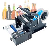 Etichettatrice semiautomatica per bottiglie rotonde con applicazione regolabile per vari diametri, funzionamento senza bolle ad alta velocità