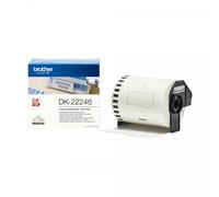 Brother DK22246 Etichette a Lunghezza Continua, Carta Adesiva, 103.6 mm x 30.48 m, Nero/Bianco