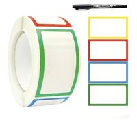 Etichette adesive, 250 adesivi con nome vuoto, etichette for data scrivibili(250 Pcs a)