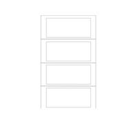 etichette adesive a modulo continuo tt951-2 - in carta - corsia singola - permanenti - 140 x 60 mm - 4 et/fg - 100 fogli