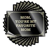 Etichette adesive adesive da parete per auto, con scritta "You're My Favorite Mom", a lunga durata, per adulti (12 x 18 cm, 2 pezzi)