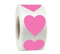 Etichette adesive, Adesivi for goffratura a forma di cuore adesivi rossi sigillo etichette 50-500 pezzi scrapbooking(Yh201pink 500pcs)