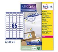 Etichette Adesive Avery - A4 - 38,1x21,2 mm - L7651-25 (Bianco Conf. 1625)