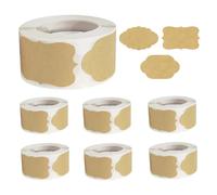 Etichette Adesive Bianche,Decorazioni Adesive per Feste,Rotoli di Etichette per Buste - per Casa Ufficio Attività Commerciali Cartellette Scaffali Pane Scatole Biglietti Auguri