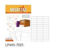 Etichette adesive bianche multiuso 70x25mm, Laser e Inkjet, 100 ff