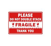 Etichette adesive bilingue per spedizioni spagnole inglesi, 7,6 x 12,7 cm, 500 pezzi, etichette adesive resistenti per cartoni, scatole, pacchi, operazioni di magazzino, logistica (fragile stack)