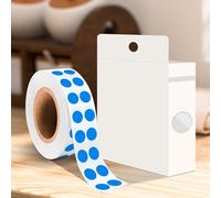 Etichette adesive circolari da 1/4 di pollice, 1000 adesivi rotondi per codifica a colori, etichette adesive blu per organizzare inventario, classificazione dei file