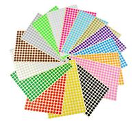 Etichette Adesive Colorate,6mm Etichette Autoadesive Rotonde 16 Colori/Fogli Autoadesive Bollini Dot 6120 Pezzi per Calendari Ufficio Manuale
