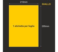 Etichette adesive COLORATE A4 sc. 100 fg. mis. 210x295mm disp. 4 col