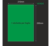 Etichette adesive COLORATE A4 sc. 100 fg. mis. 210x295mm disp. 4 col