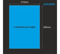 Etichette adesive COLORATE A4 sc. 100 fg. mis. 210x295mm disp. 4 col