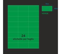 Etichette adesive COLORATE A4 sc. 100 fg. mis. 70x36mm disp. 4 col