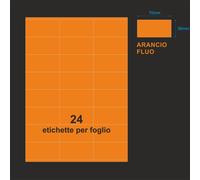 Etichette adesive COLORATE FLUO A4 sc. 100 fg. mis. 70x36mm disp. 4 col