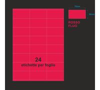 Etichette adesive COLORATE FLUO A4 sc. 100 fg. mis. 70x36mm disp. 4 col