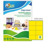Etichette Adesive Copy Laser Premium Tico con Margini - A4 - 105x72 mm - LP4CG-1
