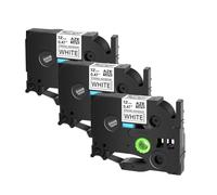 Etichette adesive da 3-20pk compatibili con TZE TZ-S211 S231 TZ-S241 TZ-S131 TAPPE S631 6mm 9mm 12mm 18mm 24mm per PT-E100 Etichetta produttore(3PK Black on White)