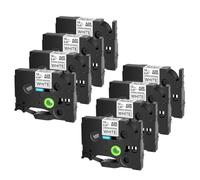 Etichette adesive da 3-20pk compatibili con TZE TZ-S211 S231 TZ-S241 TZ-S131 TAPPE S631 6mm 9mm 12mm 18mm 24mm per PT-E100 Etichetta produttore(8PK Black on White)