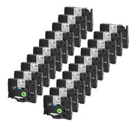 Etichette adesive da 3-20pk compatibili con TZE TZ-S211 S231 TZ-S241 TZ-S131 TAPPE S631 6mm 9mm 12mm 18mm 24mm per PT-E100 Etichetta produttore(20PK Black on Clear)