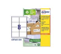 Etichette in carta riciclata bianca per buste e pacchi 99,1x67,7mm - Laser - 100 ff