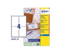 Etichette adesive J8169 - in carta - angoli arrotondati - inkjet - permanenti -