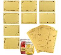 Etichette Adesive Kraft Personalizzate Adesivo di Carta Kraft per Barattoli Marmellate Bottiglie Spezie Chiudipacco Adesivi per Scrivere Etichetta Adesiva per Cucina Scuola 120 Pezzi