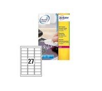 Etichetta adesiva antimanomissione L6114 - poliestere - adatta a stampanti laser - permanente - 63,5x29,6 mm - 27 etiche