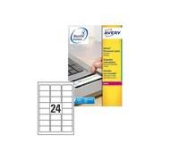 Avery L6146-20 Extra-Strong Adhesive NoPeel Permanent Labels, 24 Labels Per A4 S