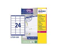 Etichetta adesiva L7159 - permanente - 63,5x33,9 mm - 24 etichette per foglio - bianco - Avery - conf. 100 fogli A4
