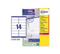 Etichette Adesive QuickPeel Avery - A4 - 99,1x38,1 mm - L7163-100 (Bianco Conf.
