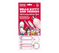 Etichette adesive laminate Hello Kitty & Friends resistenti a lavastoviglie e microonde per oggetti dei bambini | 36 pezzi